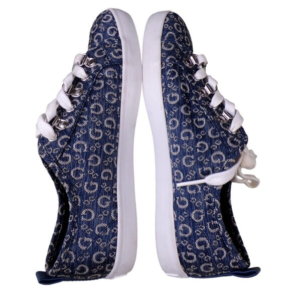 Guess Los Angeles Blue Logo Pattern Low-Top Casual Shoe Sneaker 9.5 #452 - Picture 5 of 10